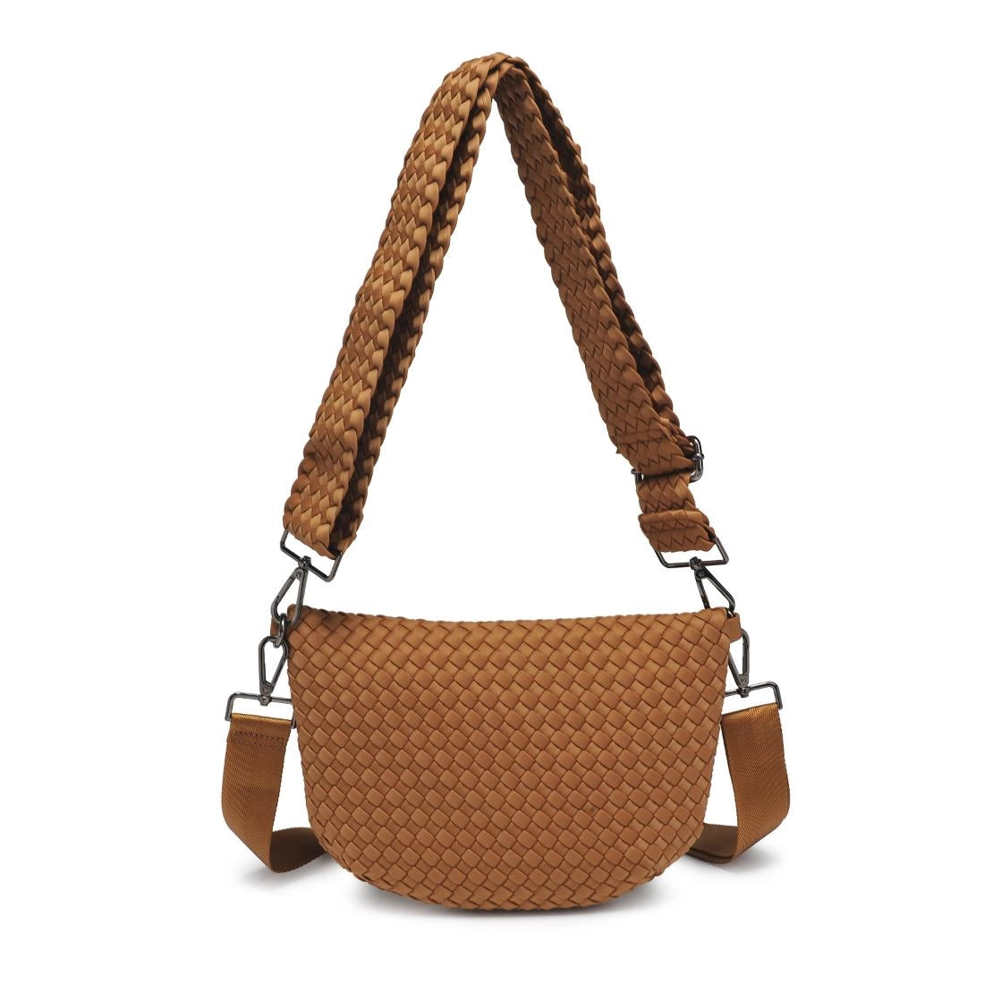 ETHEREAL WOVEN NEOPRENE CROSSBODY BAG (SAND)
