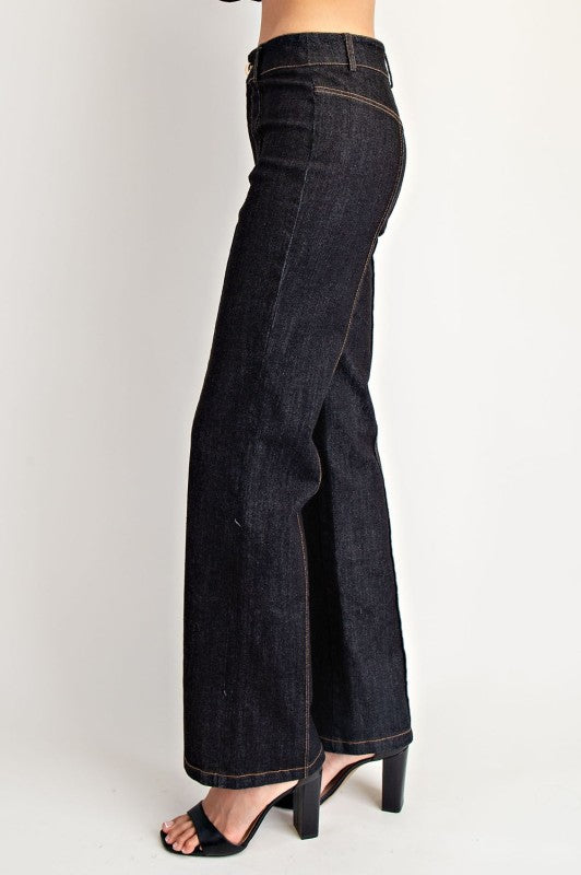 ALLYIAH DARK DENIM STRETCH SLIM JEANS