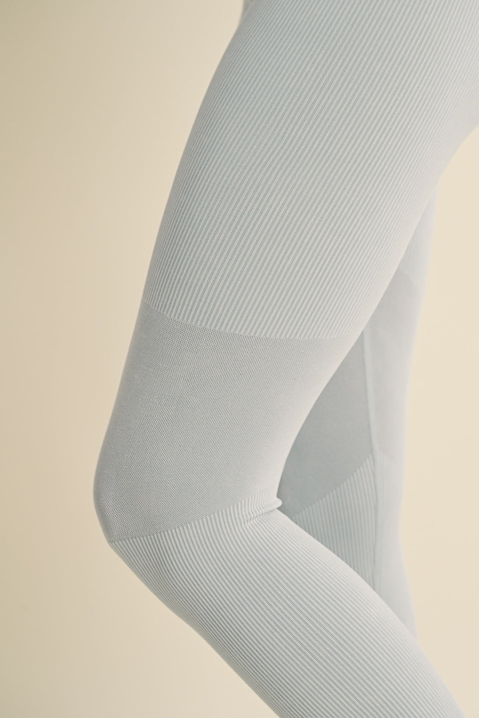 PILATES PRINCESS SEAMLESS RIBBED HIGH NECK BRA & LEGGING SET (POWDER BLUE)