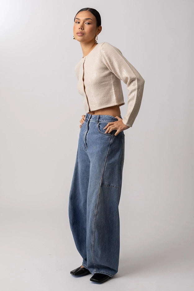 TARSHA SHINE ON CARDIGAN (ECRU)