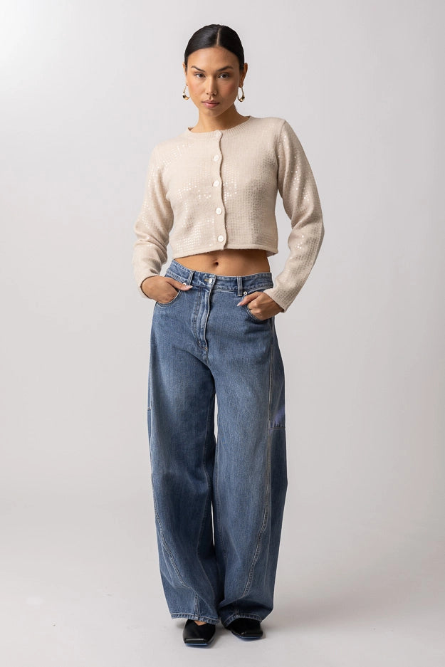 TARSHA SHINE ON CARDIGAN (ECRU)