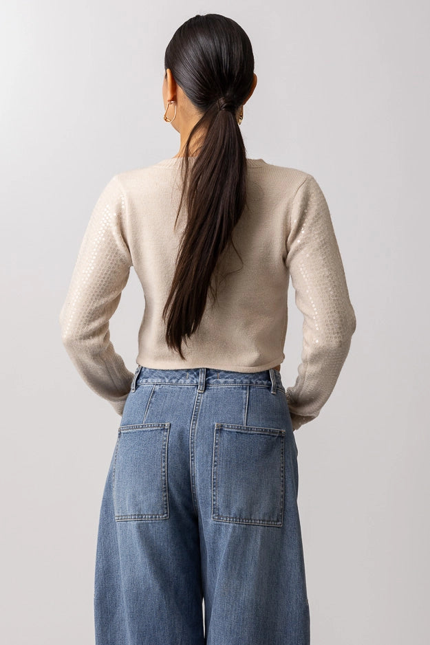 TARSHA SHINE ON CARDIGAN (ECRU)