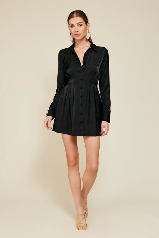 Oxford Mini Dress (Black)