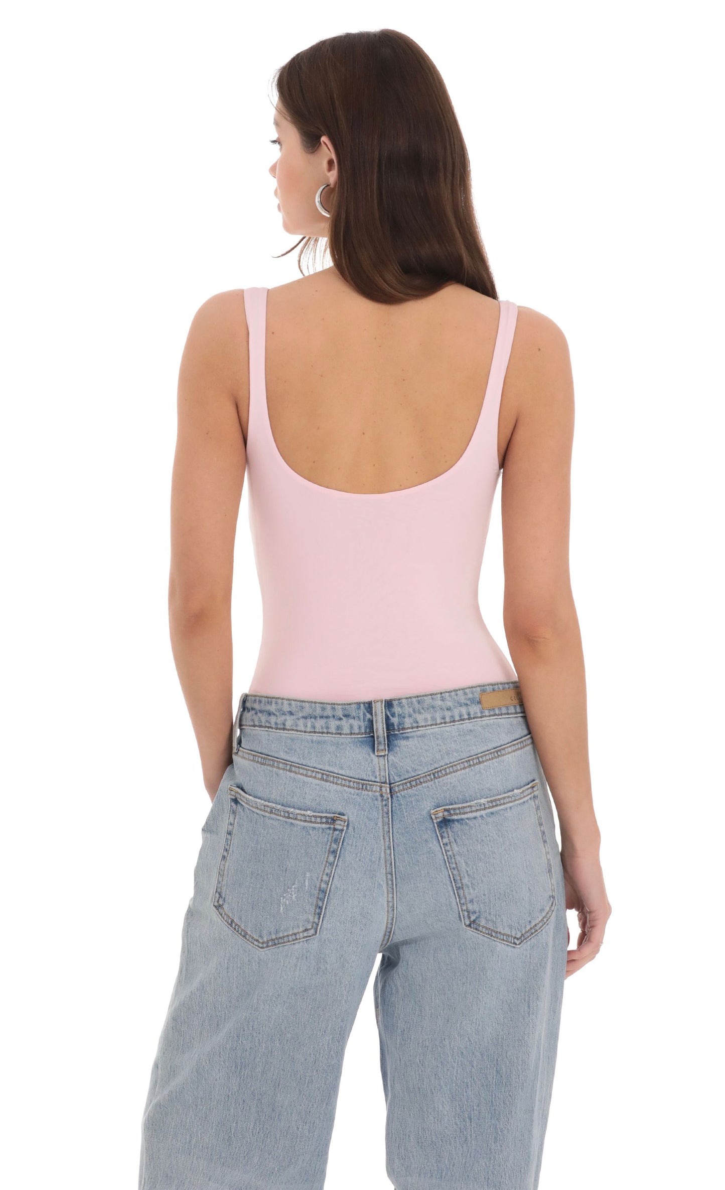Mary Basic Jersey Bodysuit (Pink)
