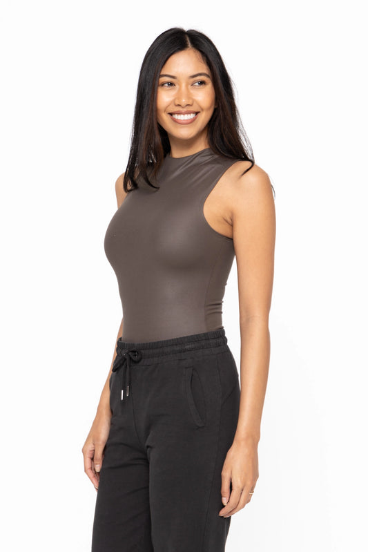 Sophie Sleeveless Bodysuit (Dark Olive)