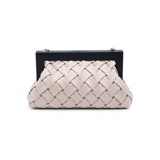 JEN WOVEN WOODEN CLUTCH PURSE