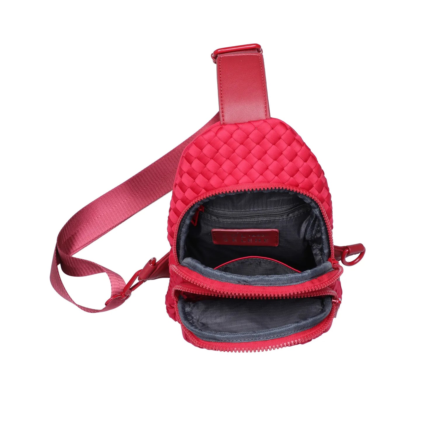 Beyond the Horizon Woven Neoprene Sling Backpack (Red)