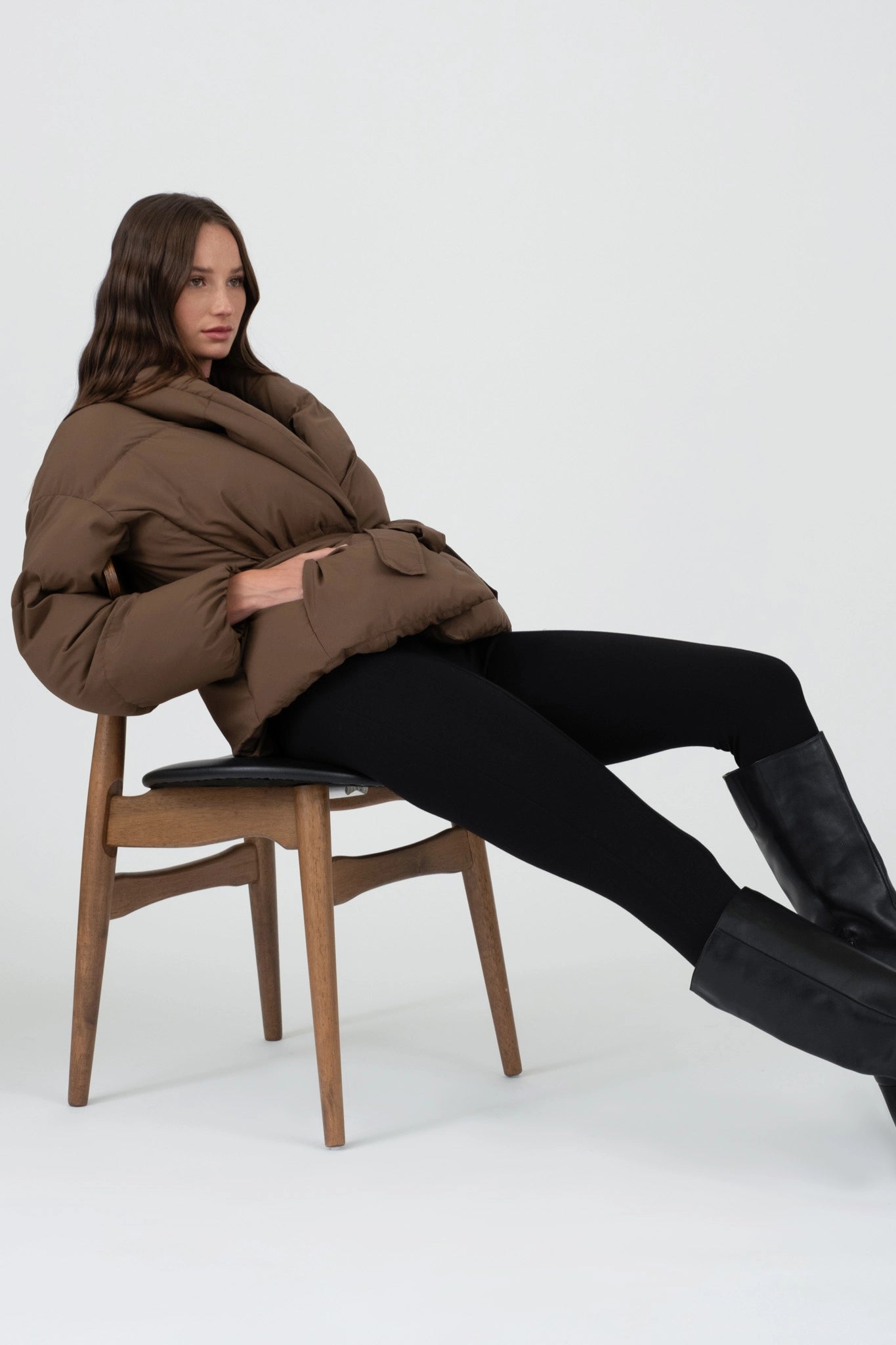 STASSI HIGH WAISTED STIIRUP PANTS (BLACK)