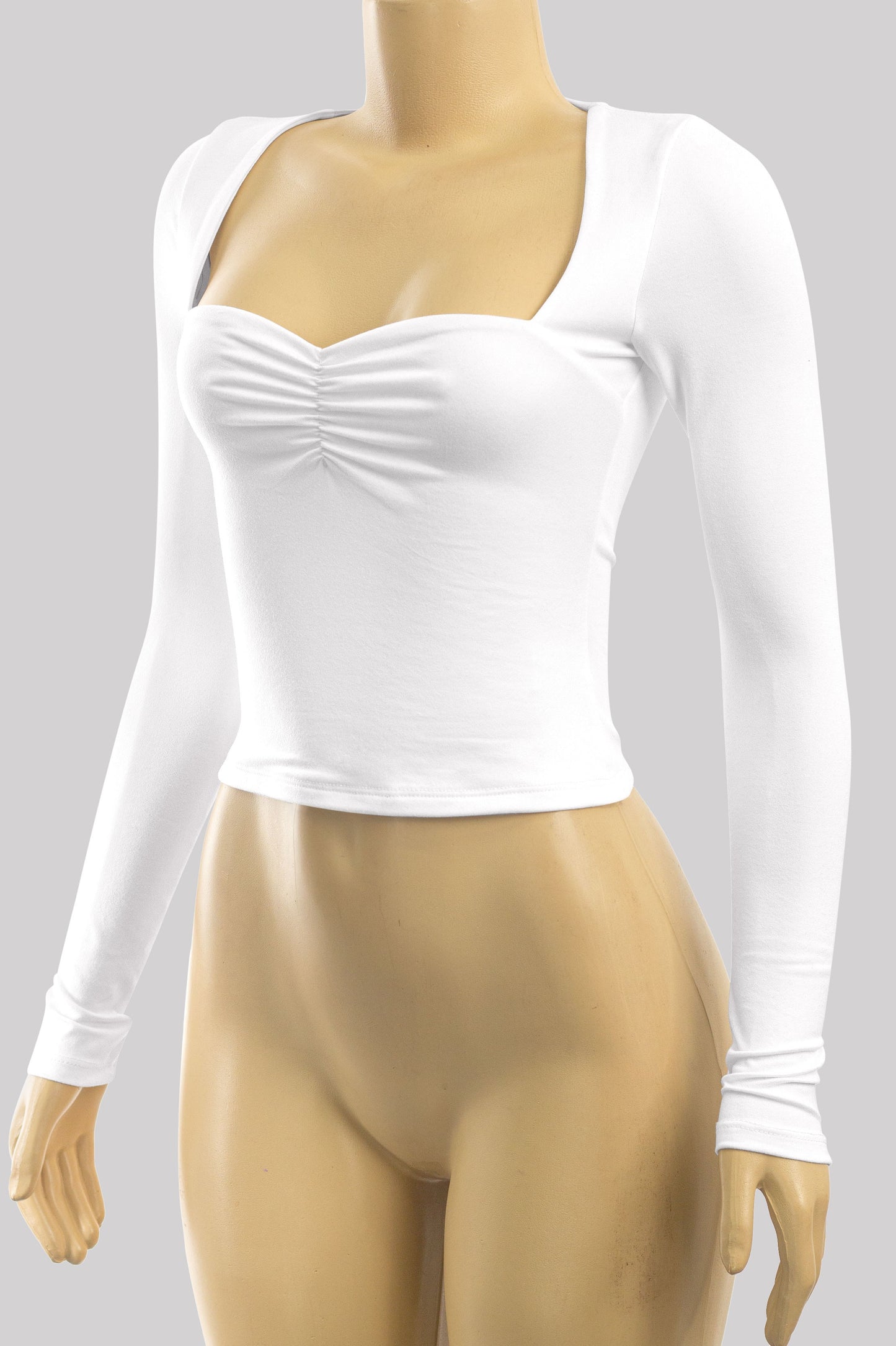 LOTIV SWEETHEART SOFT LONG SLEEVE TOP (WHITE)