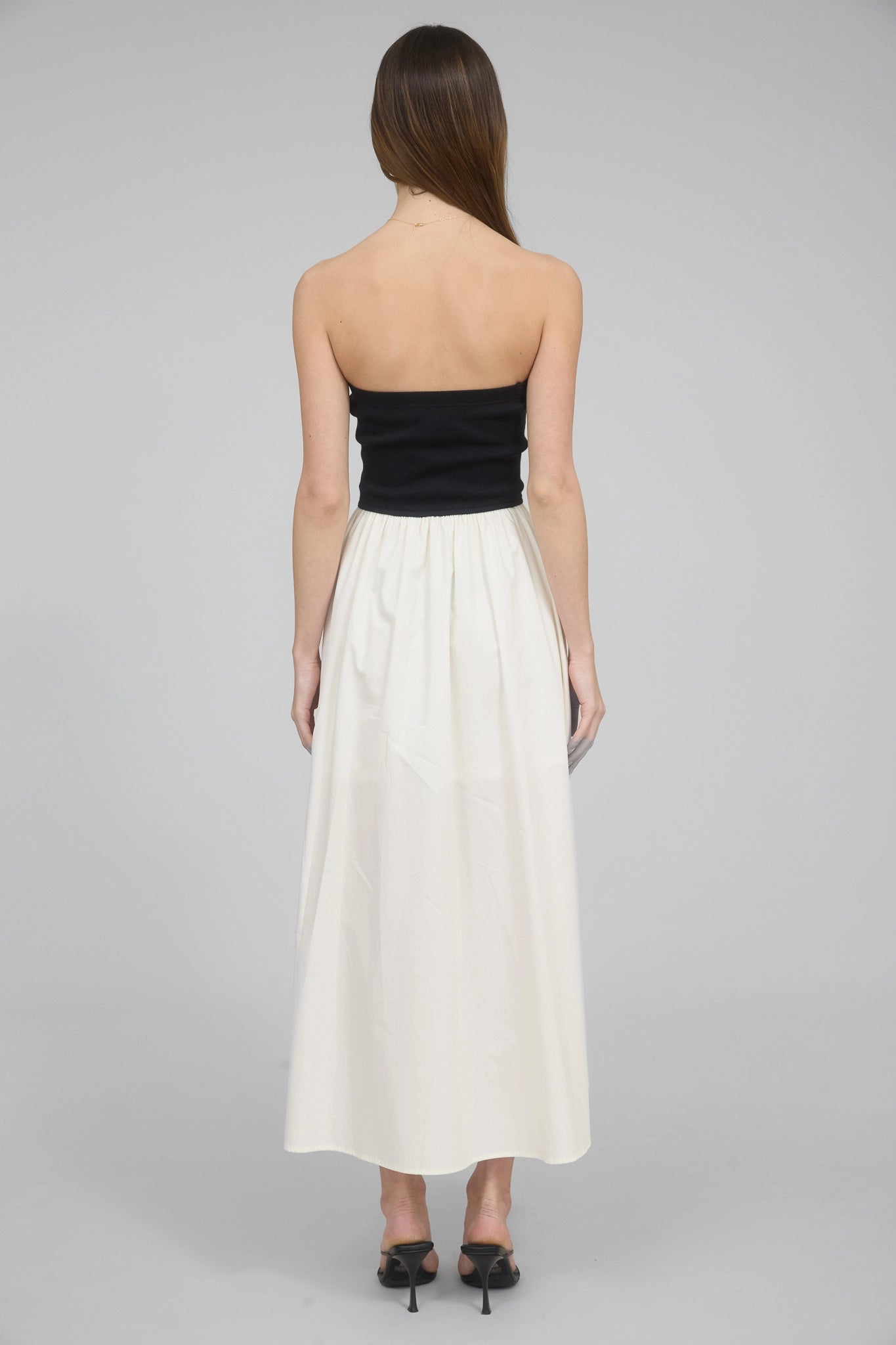 Noir Strapless Maxi Dress (Brûlée & Black)